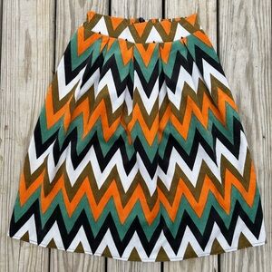 Choies Classic A-Line Midi Skirt Layered Ruched Waist Pleated Brown Corduroy